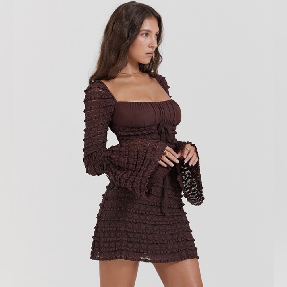 House of CB Marissa Espresso Lace Dress